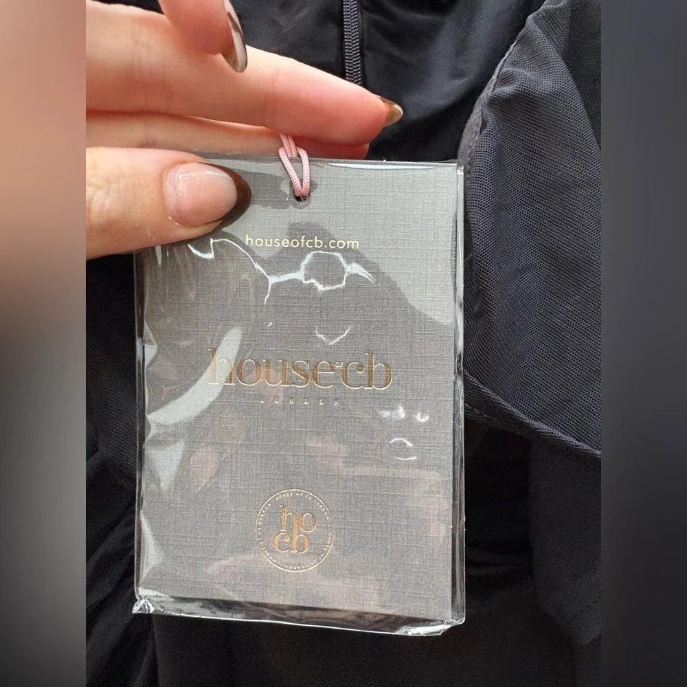 HOUSE OF CB 'Zahra' Black Plunge Maxi Dress NWT - Picture 11 of 12